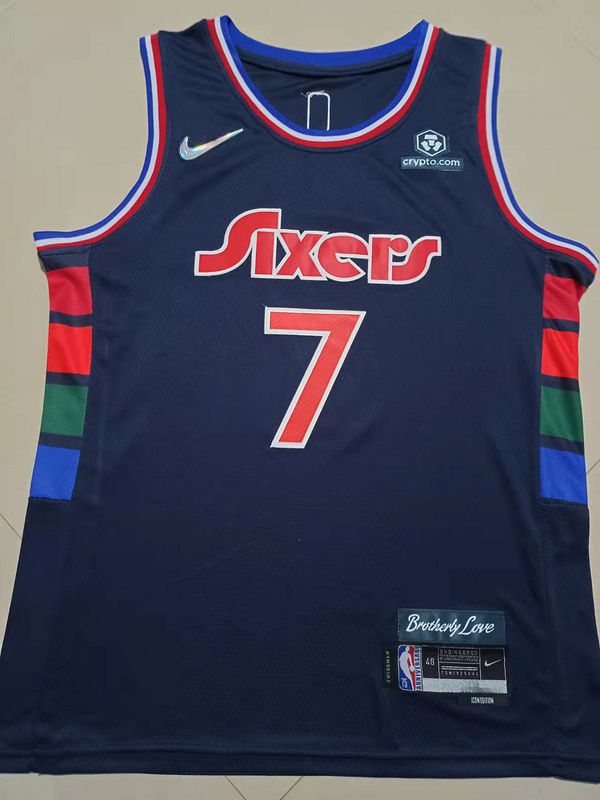 Men Philadelphia 76ers #7 Joe Blue 2022 City Edition Nike NBA Jersey->detroit pistons->NBA Jersey